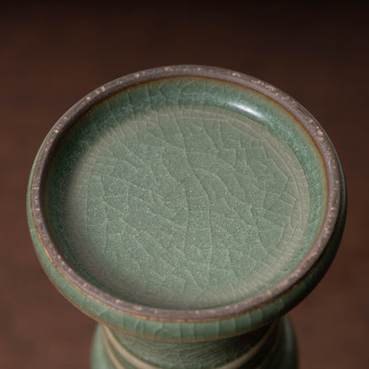 南宋官窯 青磁觚式瓶