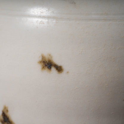 唐代 邢州窯 白釉鉄斑草飾瓶