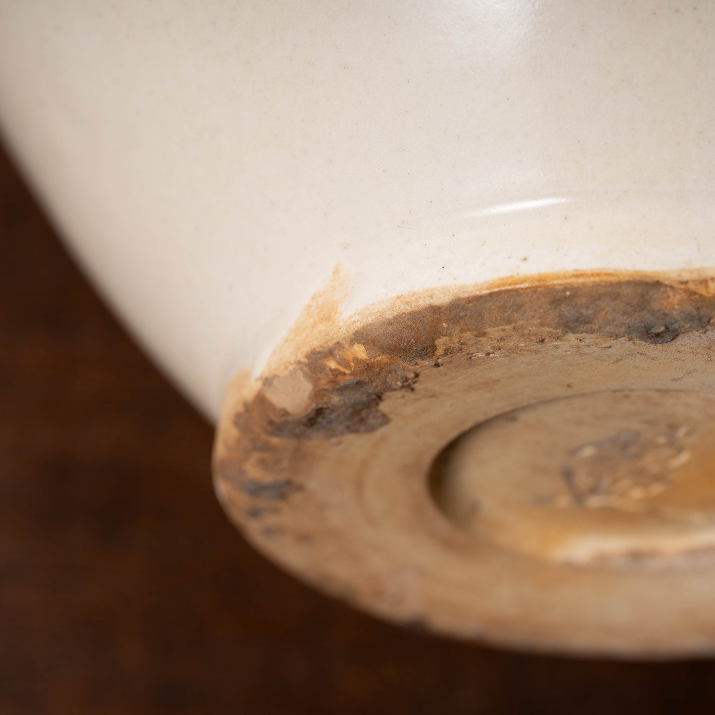 唐代 邢州窯 白磁盤口双耳瓶「大盈」銘