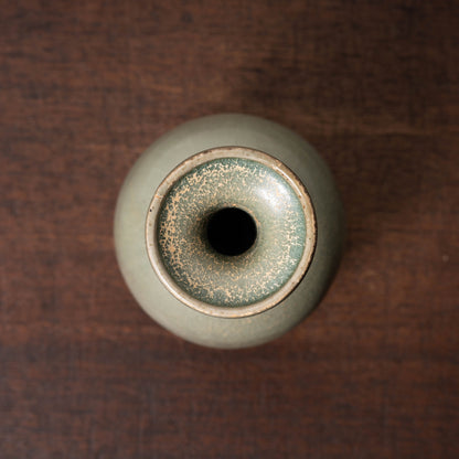 北宋 越州窯青磁盤口長頸瓶