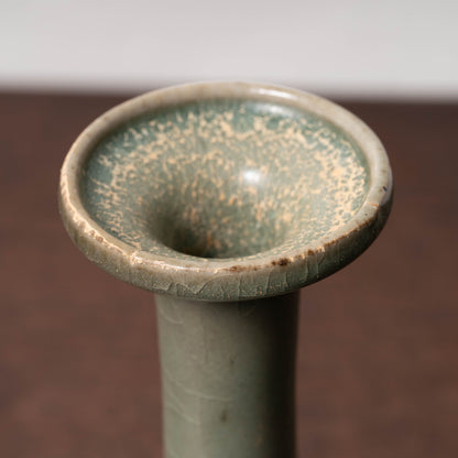 北宋 越州窯青磁盤口長頸瓶