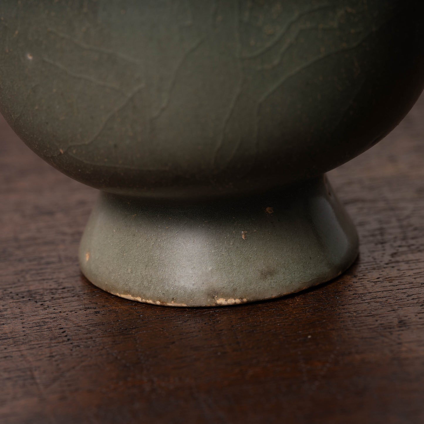 北宋 越州窯青磁盤口長頸瓶