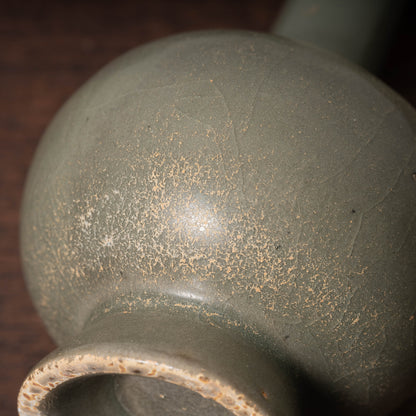 北宋 越州窯青磁盤口長頸瓶