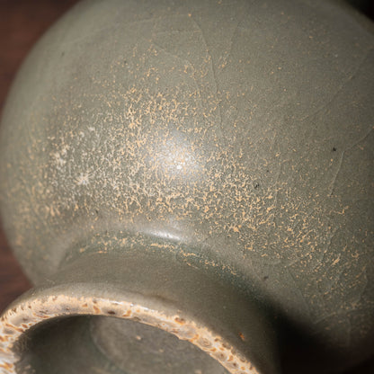 北宋 越州窯青磁盤口長頸瓶