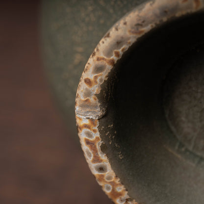 北宋 越州窯青磁盤口長頸瓶