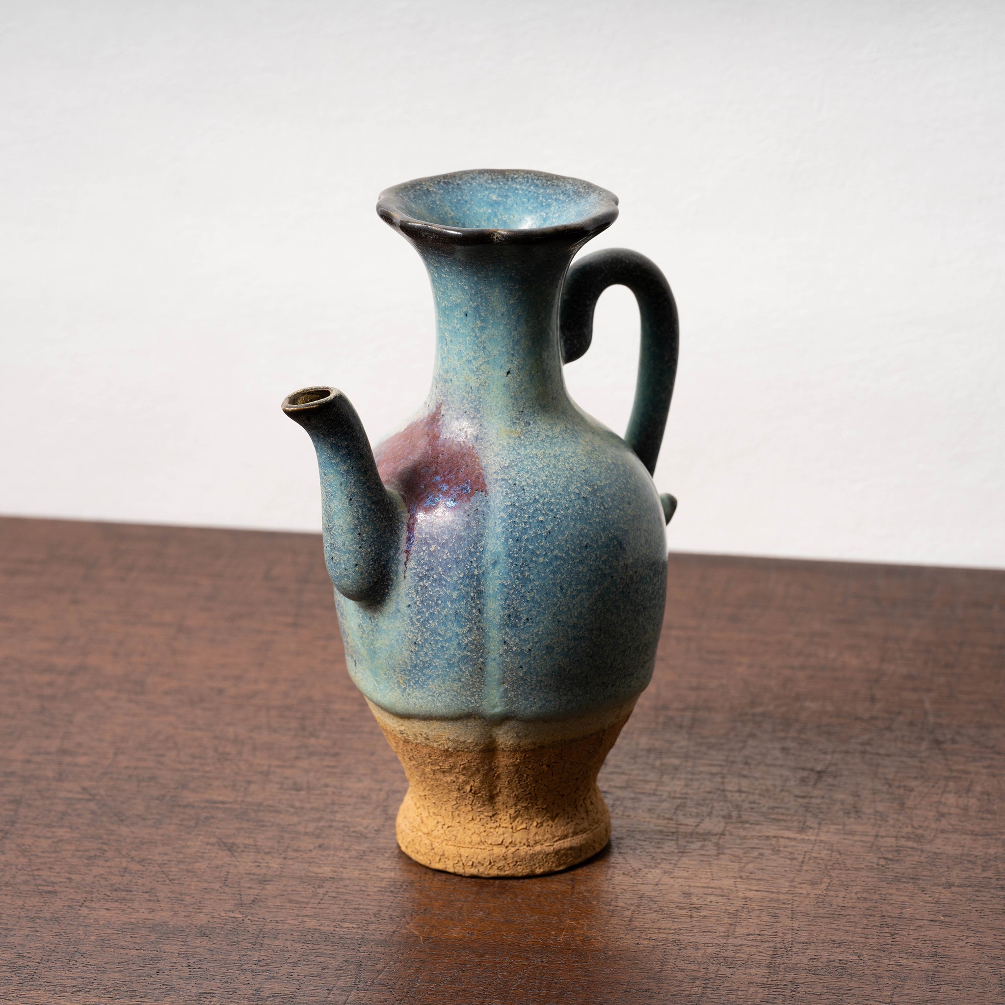中国美術 鈞窯 斑紫釉 壷 φ23.5cm(K-LC211) A purple-splashed 'Jun' bowl, Northern Song dynasty | 北宋鈞窰天藍