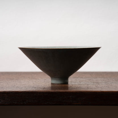Southern Song Dynasty Guan Ware Celadon Tea Bowl with Conical Hat Shaped