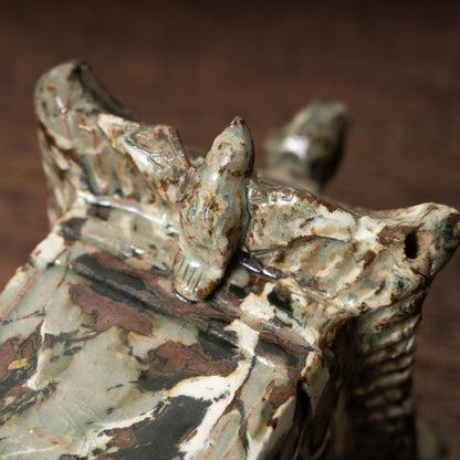 Goryeo Marbled Celadon House-Shaped Water Dropper