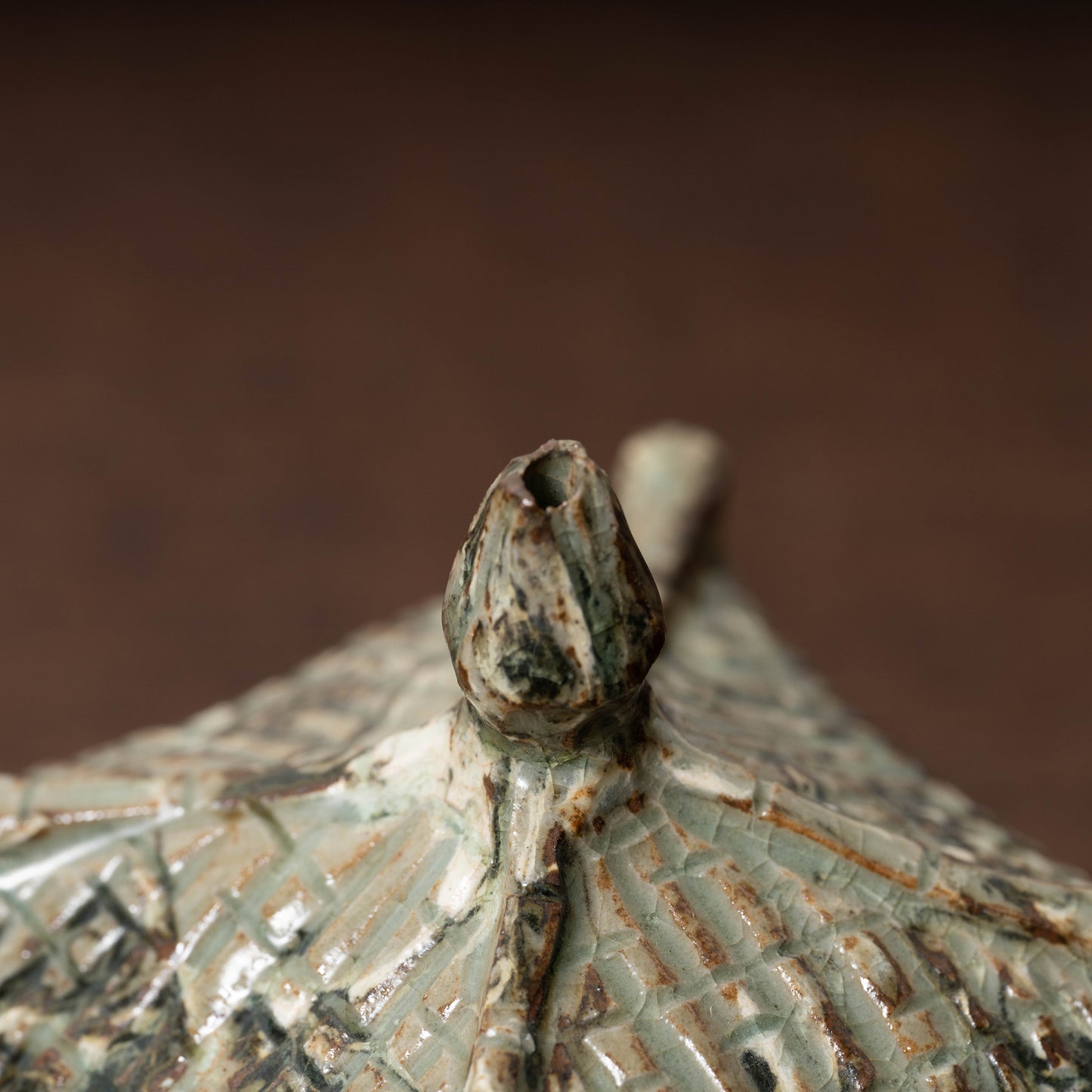 Goryeo Marbled Celadon House-Shaped Water Dropper