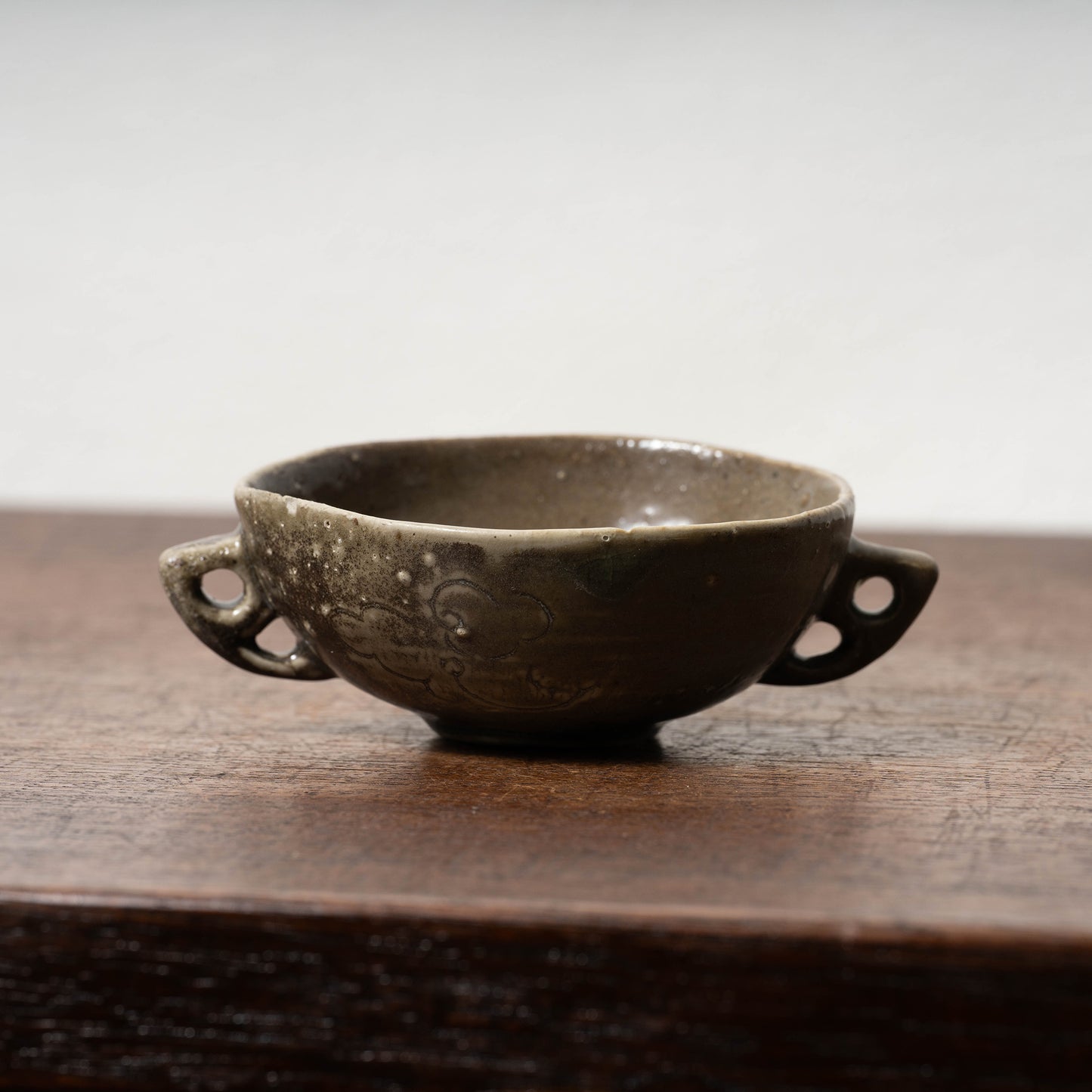 Goryeo Celadon Bowl with Incised Flower Design