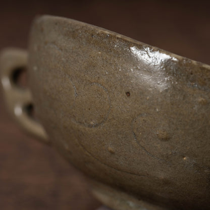 Goryeo Celadon Bowl with Incised Flower Design