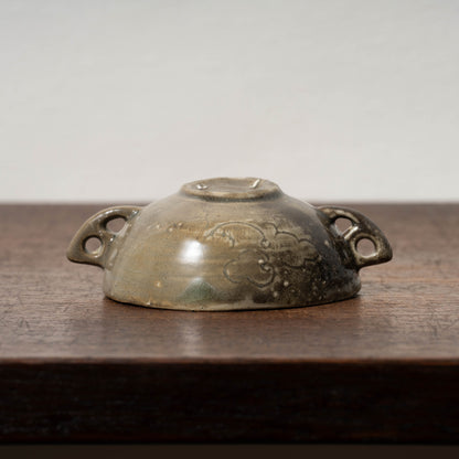 Goryeo Celadon Bowl with Incised Flower Design