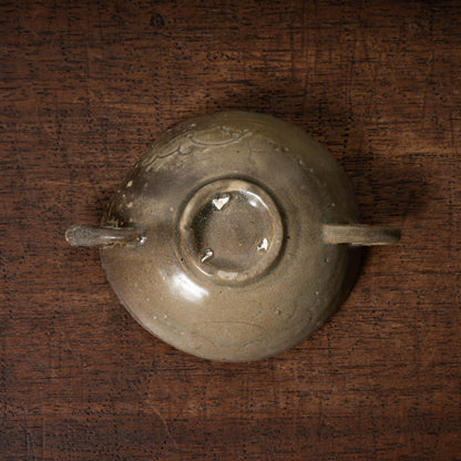Goryeo Celadon Bowl with Incised Flower Design