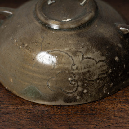 Goryeo Celadon Bowl with Incised Flower Design