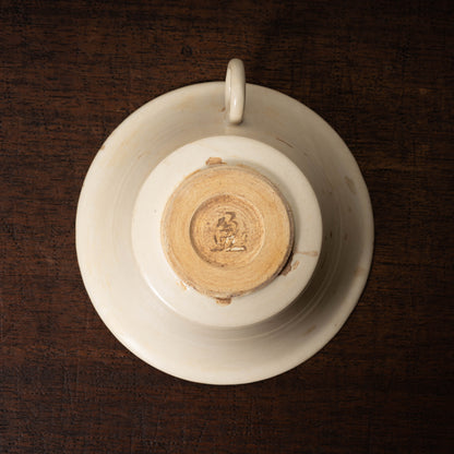 Tang Dynasty Xing ware White Porcelain Tea Bowl with Ear