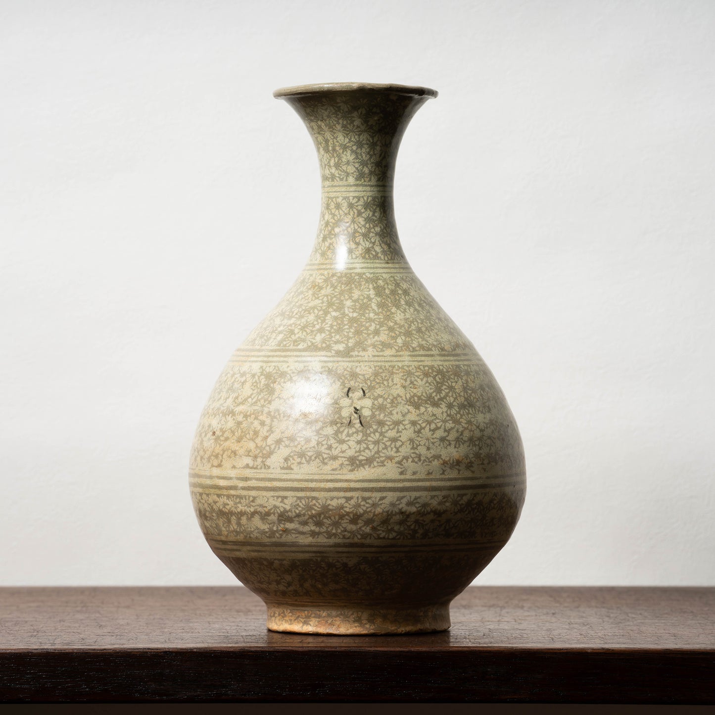 Goryeo Dynasty Buncheong ware Mishima-type Yuhuchun Bottle with Inlaid Bee Design