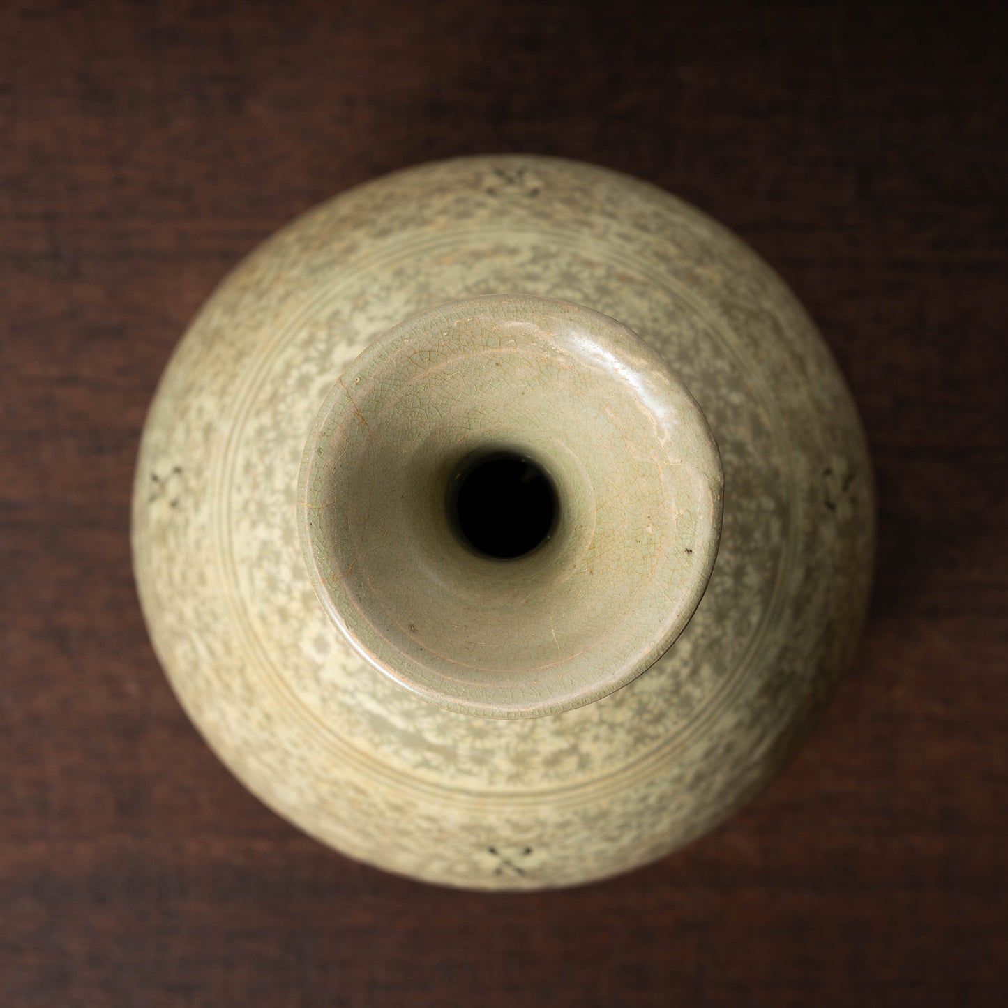 Goryeo Dynasty Buncheong ware Mishima-type Yuhuchun Bottle with Inlaid Bee Design