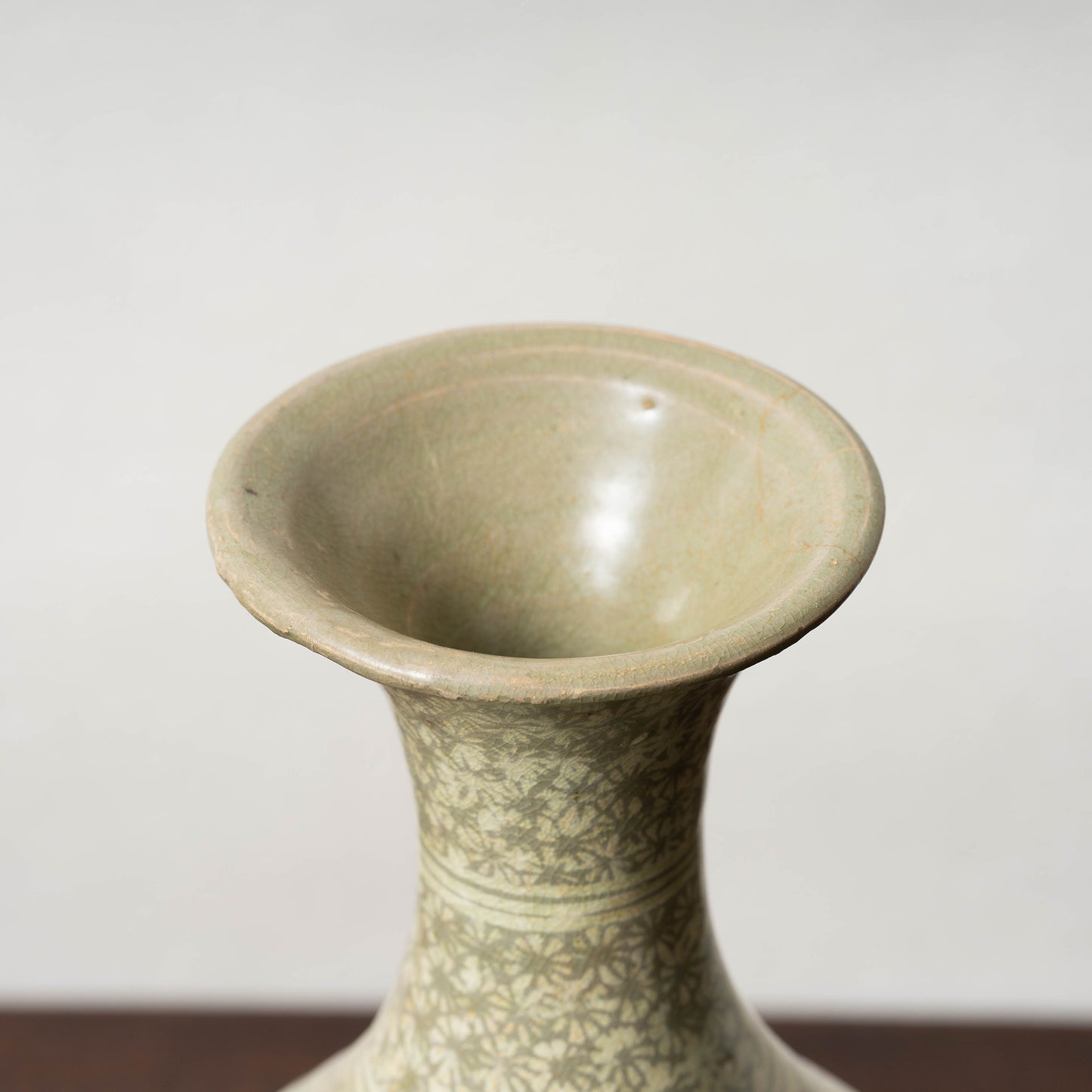 Goryeo Dynasty Buncheong ware Mishima-type Yuhuchun Bottle with Inlaid Bee Design