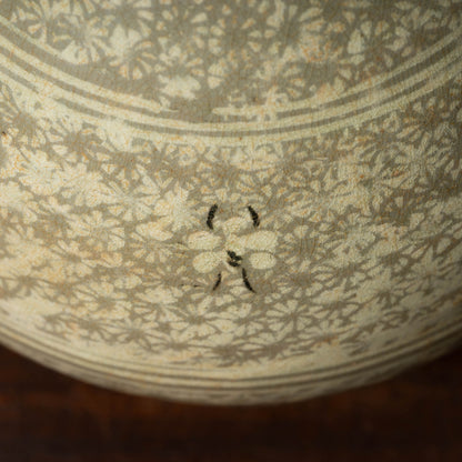 Goryeo Dynasty Buncheong ware Mishima-type Yuhuchun Bottle with Inlaid Bee Design