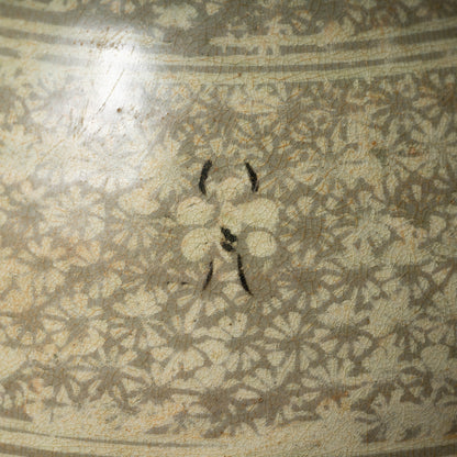 Goryeo Dynasty Buncheong ware Mishima-type Yuhuchun Bottle with Inlaid Bee Design
