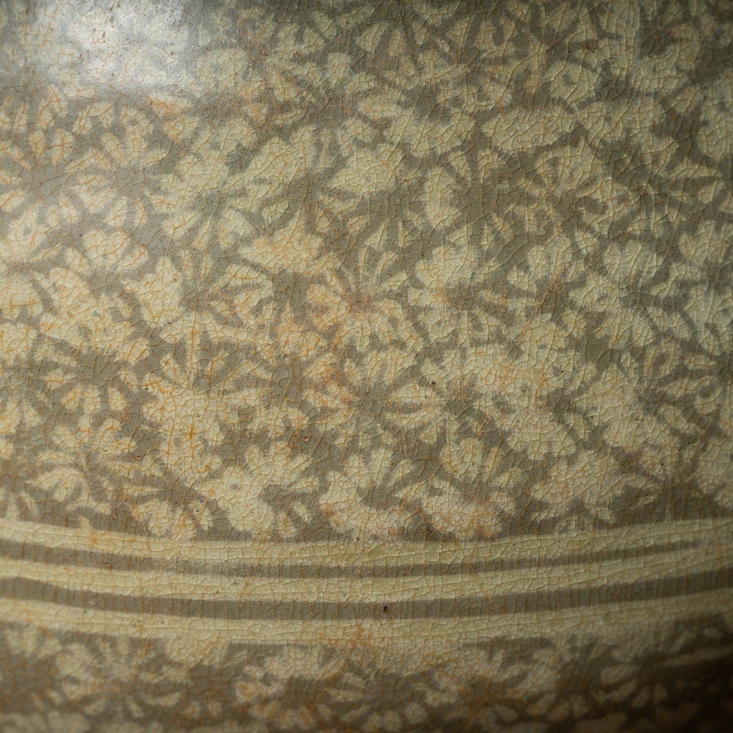 Goryeo Dynasty Buncheong ware Mishima-type Yuhuchun Bottle with Inlaid Bee Design
