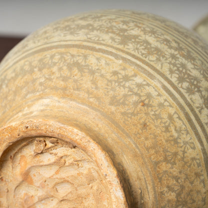 Goryeo Dynasty Buncheong ware Mishima-type Yuhuchun Bottle with Inlaid Bee Design