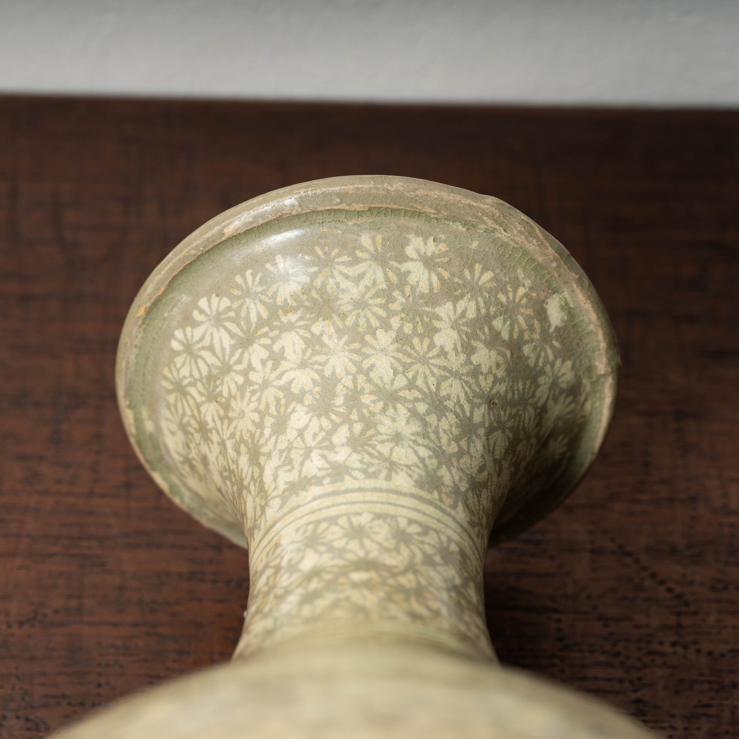 Goryeo Dynasty Buncheong ware Mishima-type Yuhuchun Bottle with Inlaid Bee Design