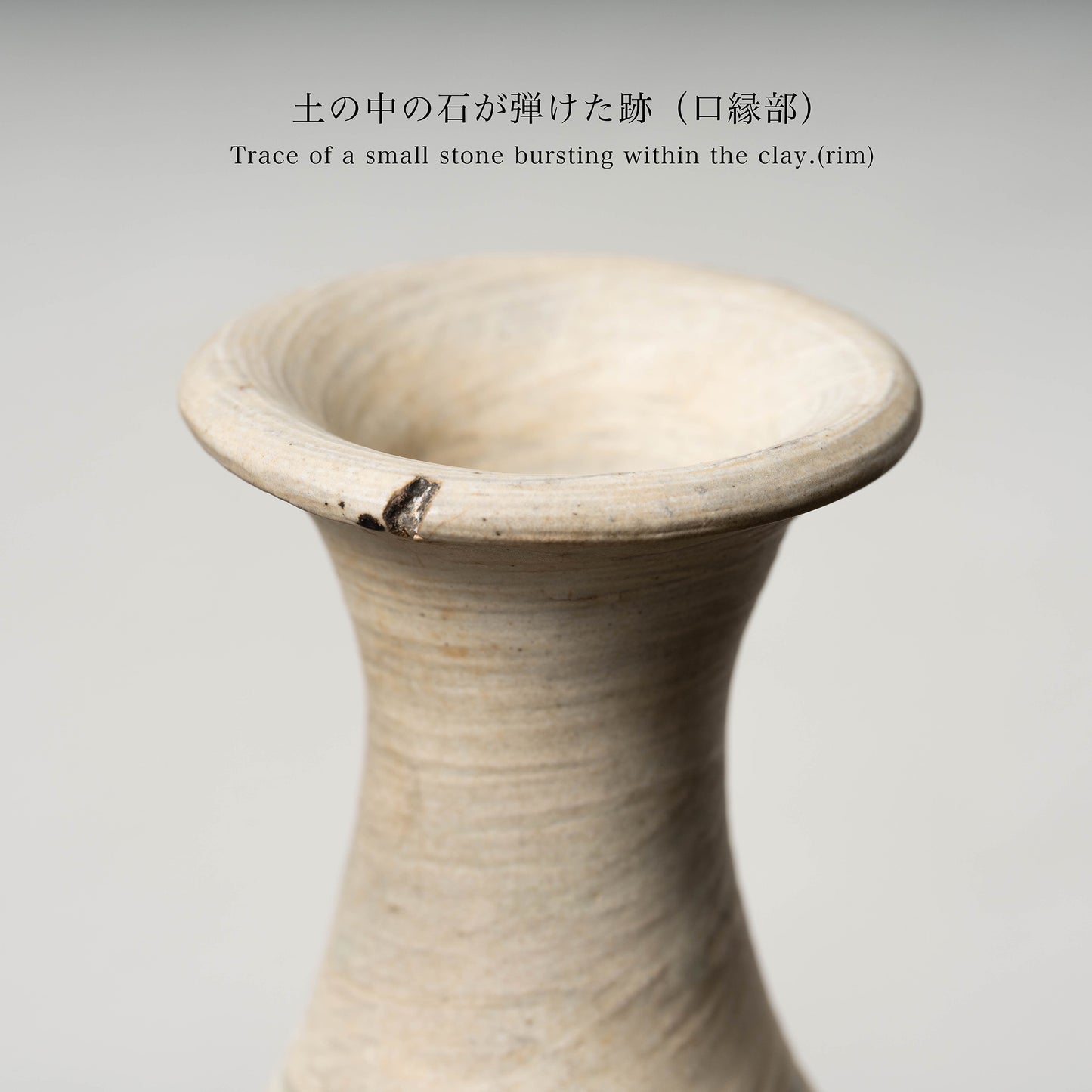 李氏朝鮮 鶏龍山 粉青沙器鉄絵唐草文瓶
