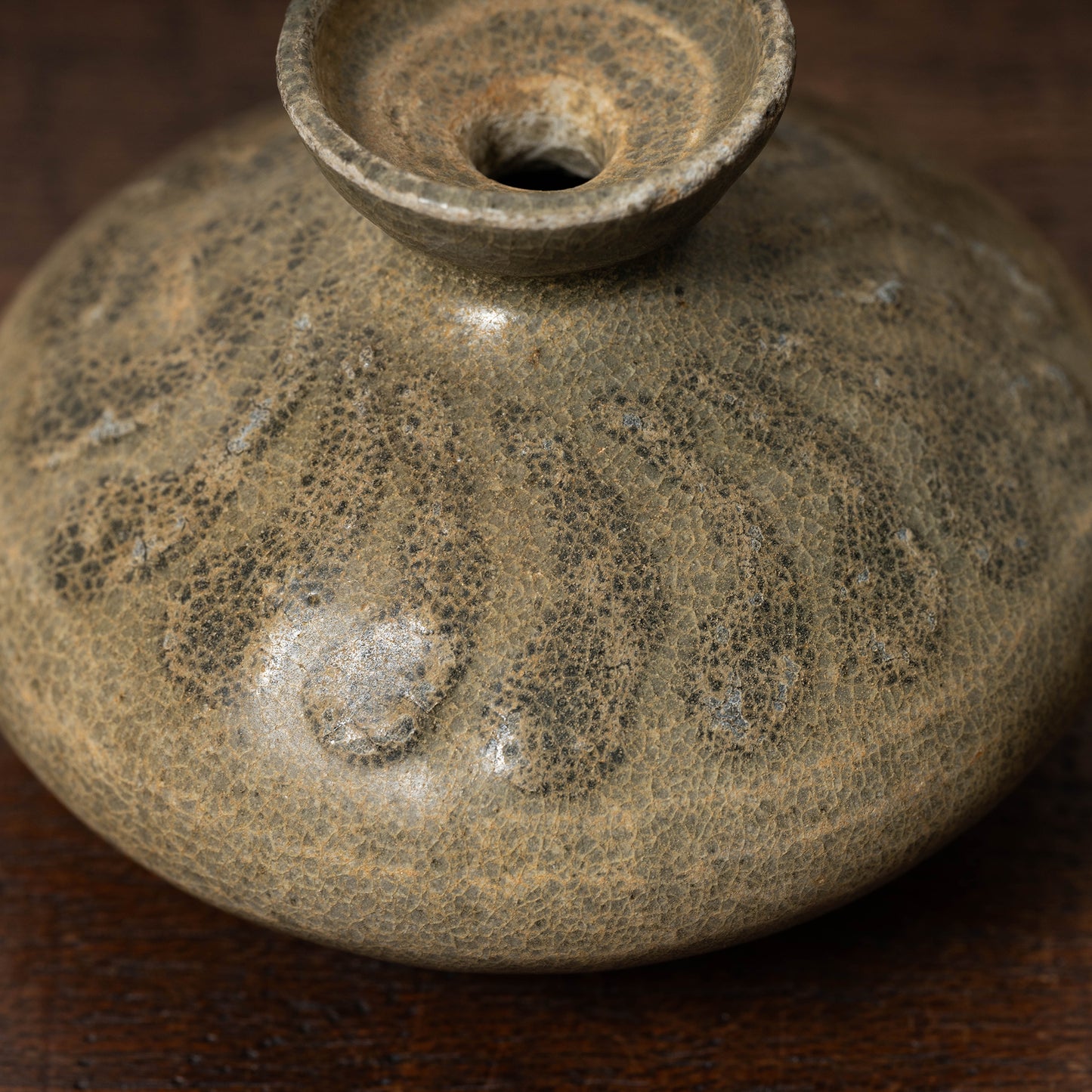 高麗 青磁鉄絵油壺