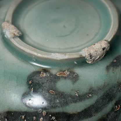 Goryeo Celadon small Tea bowl with Slip-trailed Flower design