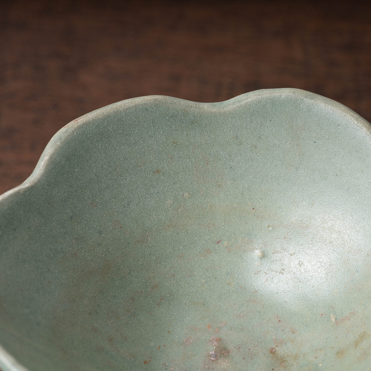 Goryeo Celadon Basin with Inlaid Chrysanthemum Design and Animal-Shaped Legs