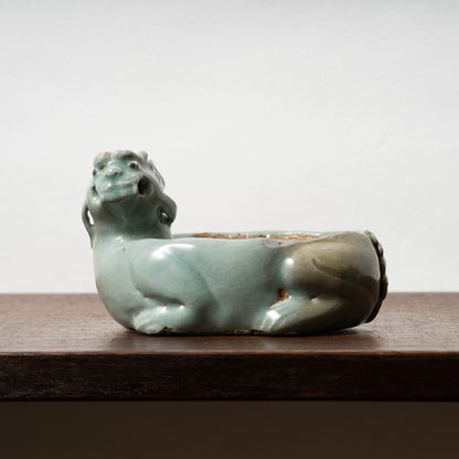 高麗 青磁獅子形硯