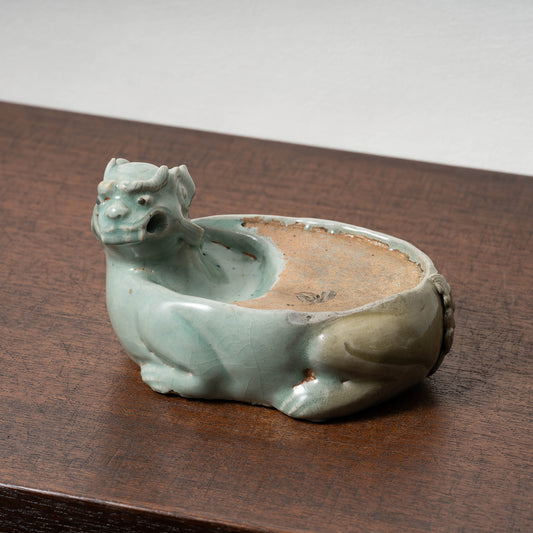 高麗 青磁獅子形硯