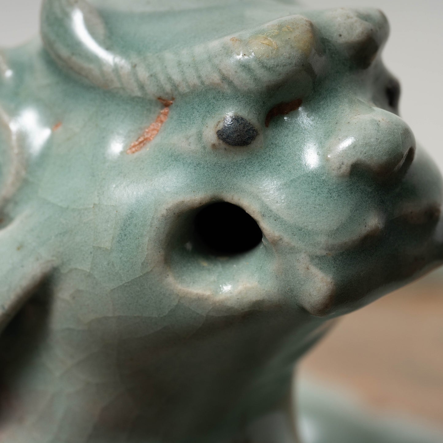 高麗 青磁獅子形硯