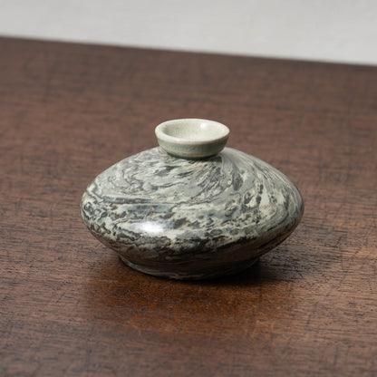 高麗 青磁練上油壺