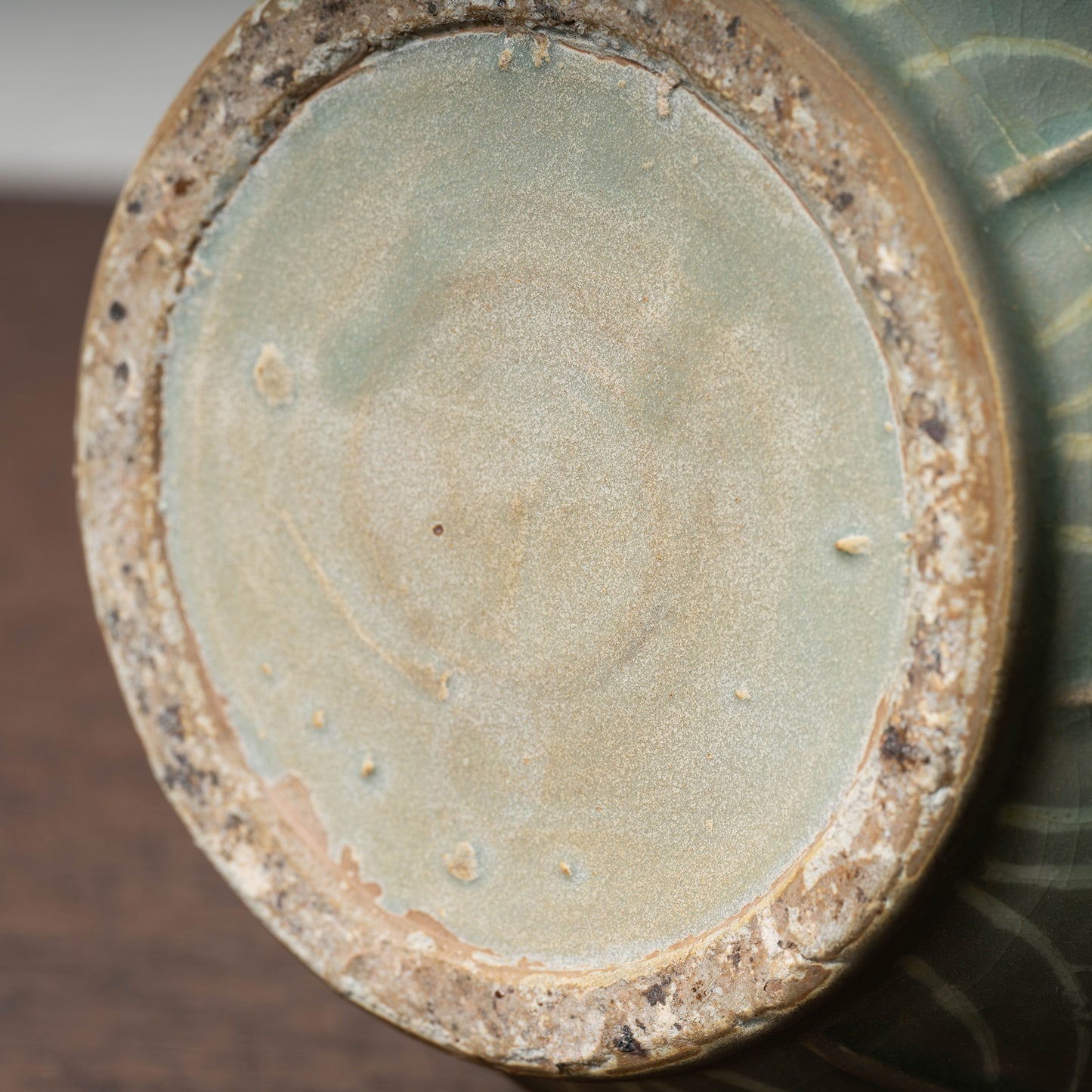 Goryeo Dynasty Celadon Vase with Inlaid Chrysanthemum Design