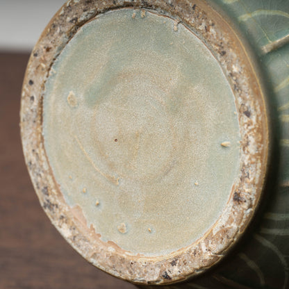 Goryeo Dynasty Celadon Vase with Inlaid Chrysanthemum Design