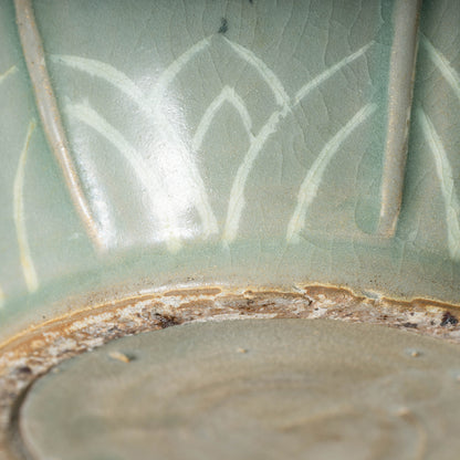 Goryeo Dynasty Celadon Vase with Inlaid Chrysanthemum Design
