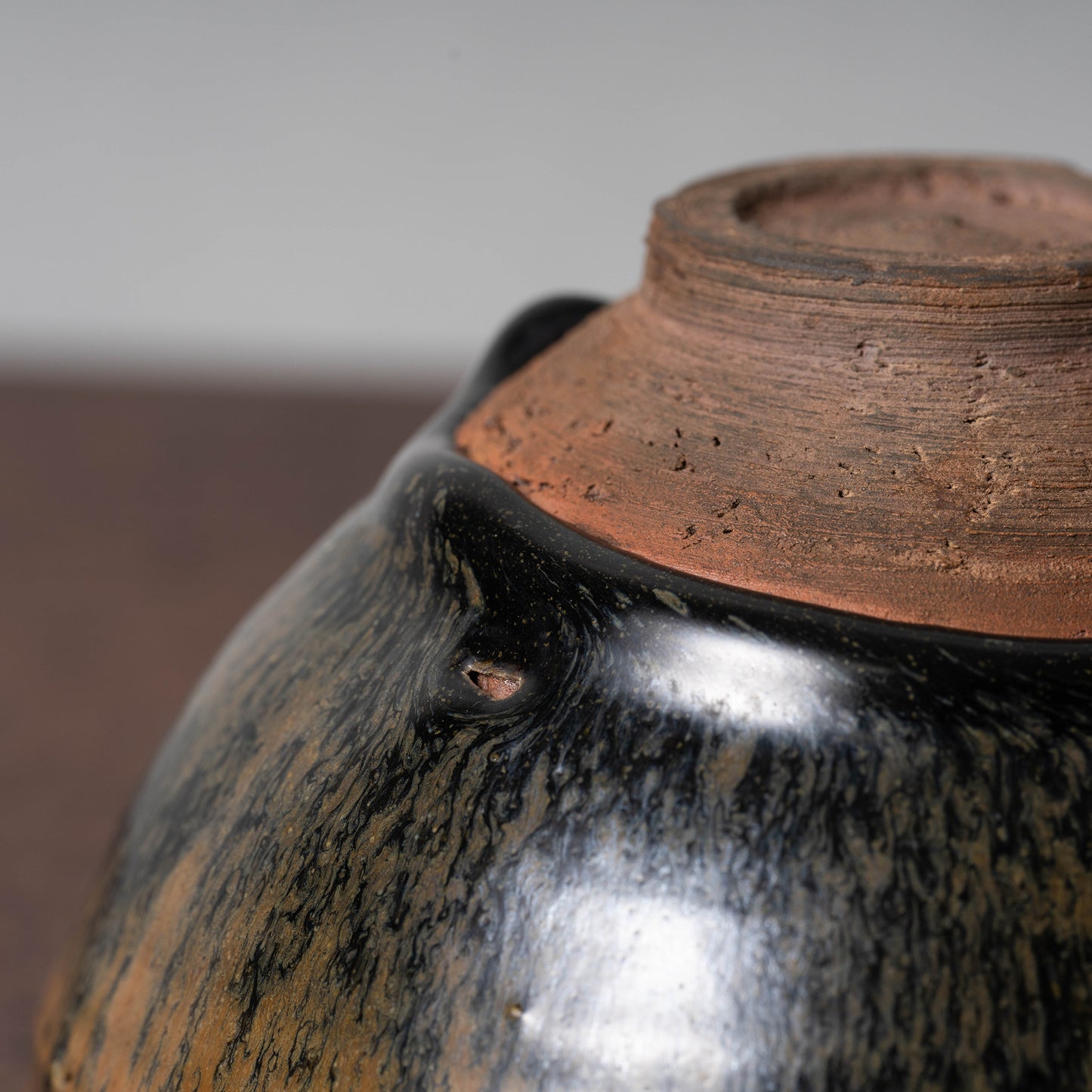 Southern Song Dynasty Tenmoku Tea Bowl with Hare’s-Fur Glaze