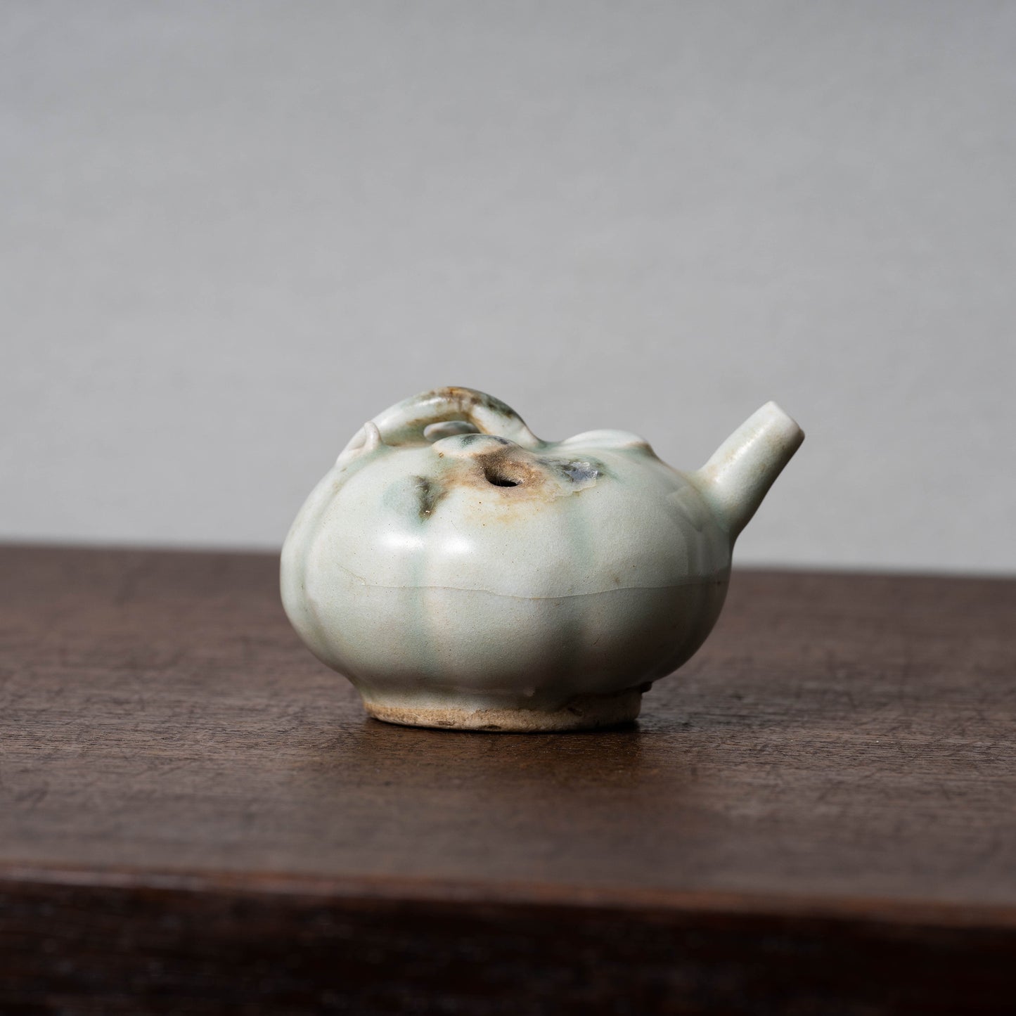 Joseon Dynasty Gourd Shaped Water Dropper with Underglaze Iron Brown