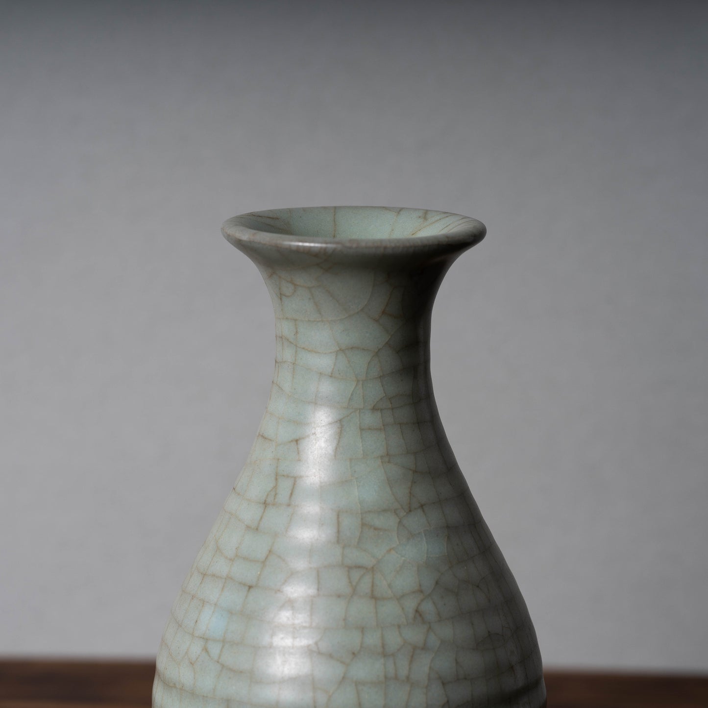 Southern Song Dynasty Guan ware Celadon Bottle with Bamboo shoot