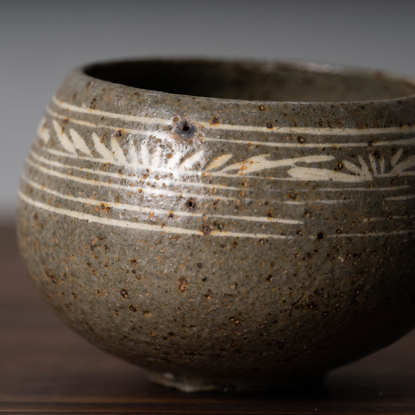 Joseon Dynasty Buncheong Jar with Inlaid