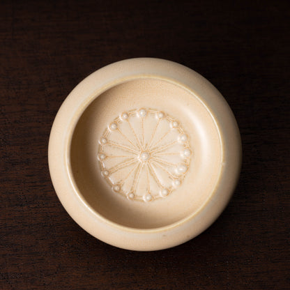 Qing Dynasty White porcelain Jarlet with Chrysanthemum Design