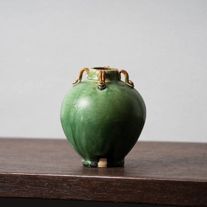 Liao Dynasty Sancai Jar with Four Handles