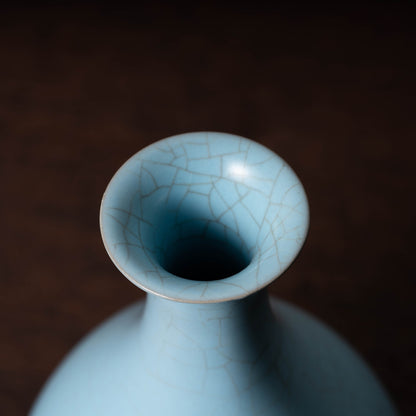Qing Dynasty Celadon Bottle with Ru ware-like