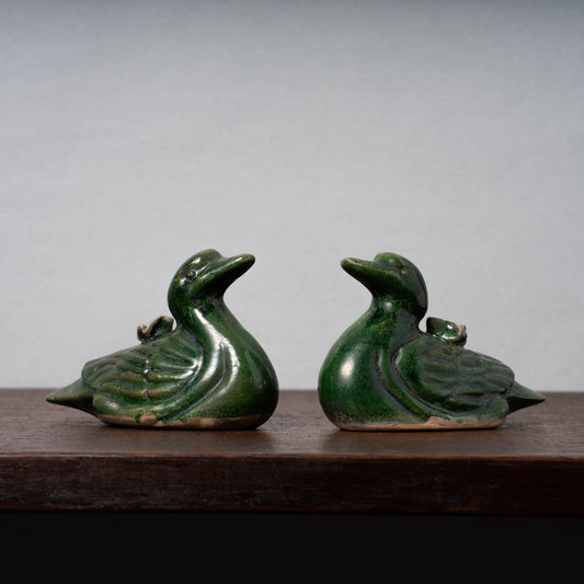 Northern Song Dynasty Cizhou Ware Green-glaze figurines with Bird Shaped