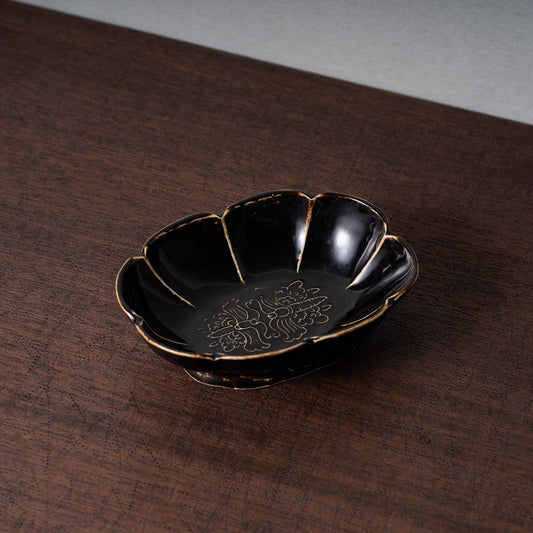 Northern Song Dynasty Ding Ware Black-glaze Bowl with Butterfly Design